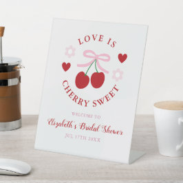 Love Is Cherry Sweet Bridal Shower Sockelschild