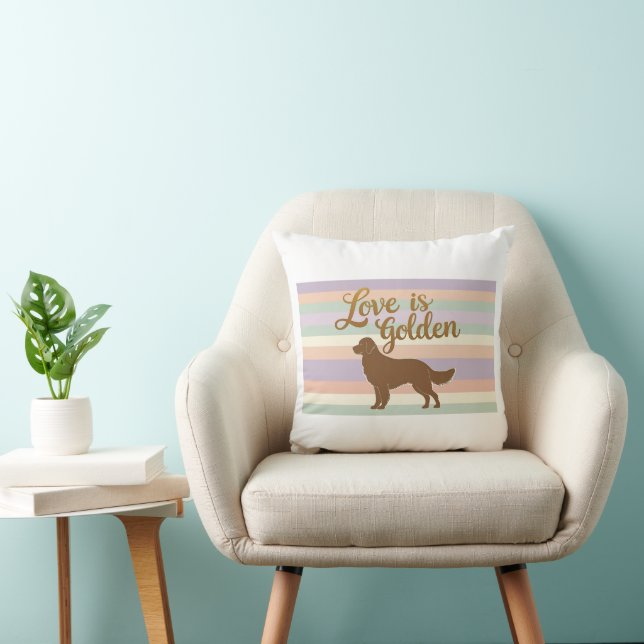 Love is Golden Throw Pillow Kissen (Stuhl )