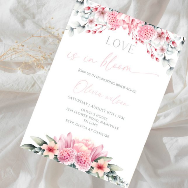 Love Is in Bloom Bridal Shower-Floral Garden Theme Einladung (Von Creator hochgeladen)