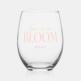 Love Is In Bloom Bridal Shower Weinglas Ohne Stiel