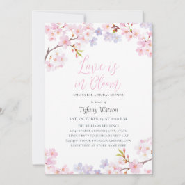 Love is in Bloom Cherry Blossom Bridal Shower Einladung