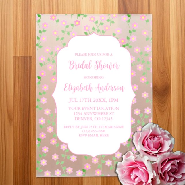 Love Is In Bloom Pink Floral Bridal Shower (Von Creator hochgeladen)