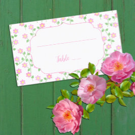 Love Is In Bloom Pink Floral Bridal Shower Platzkarte
