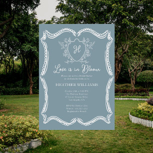 Love Is In Bloom Regency-Krone Blaue Brautparty Einladung
