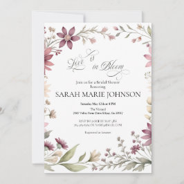 Love is in Bloom Spring Floral Bridal Shower Einladung