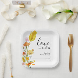 Love is in Bloom Spring Wildflower Bridal Shower Pappteller