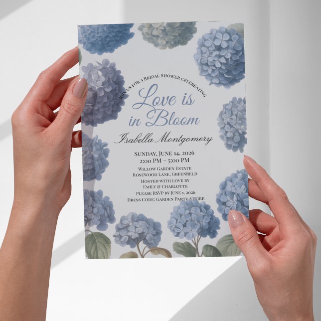 Love Is in Bloom Timeless Hydrangea Einladung (Love Is in Bloom Timeless Hydrangea Invitations)