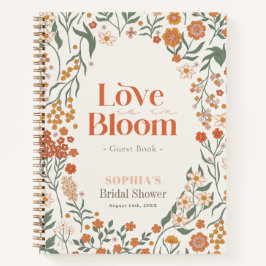 Love is in Bloom Wildflower Bridal Guest Book Notizbuch