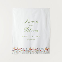 Love Is in Bloom Wildflower Bridal Shower Wandteppich