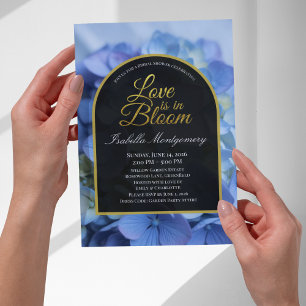 Love Is in Bloom Zarte Blaue Hortensie Einladung