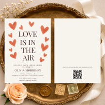 Love is in the Air Hearts QR Code Bridal Shower