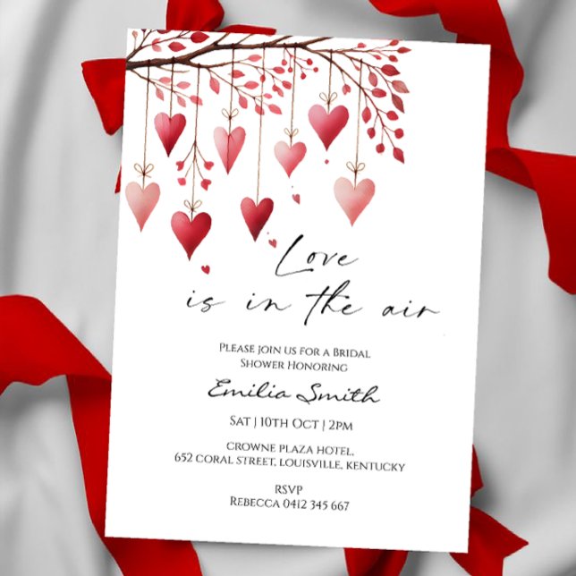  Love is in the air valentine's bridal shower   Einladung (Von Creator hochgeladen)