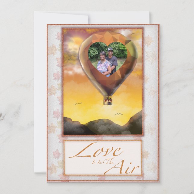 Love Is In The Air Wedding Invitation Einladung (Vorderseite)