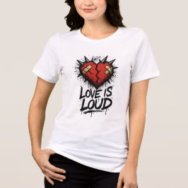 Love Is Loud – Grunge Punk Heart with Spikes Tri-Blend Shirt