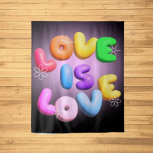 Love Is Love 3D Regenbogen-Stolz-Tapete Wandteppich
