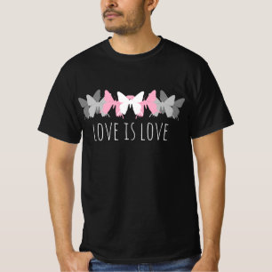 Love Is Love Demigirl Schmetterling T-Shirt