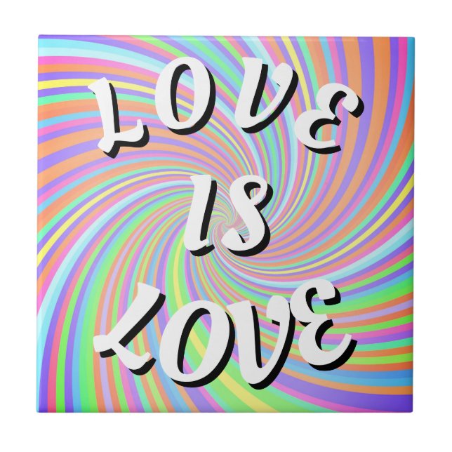 Love Is Love Pride Fliese (Vorderseite)