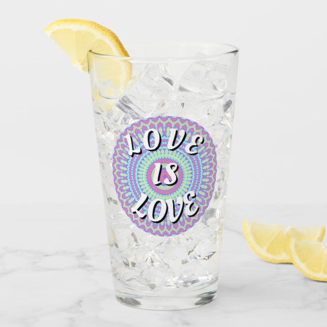 Love Is Love Pride Glas (Vorderseite Ice)