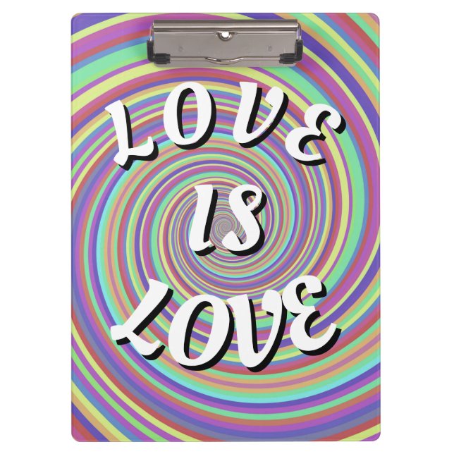 Love Is Love Pride  Klemmbrett (Vorderseite)