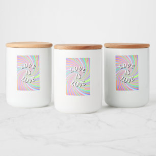 Love Is Love Pride Lebensmitteletikett