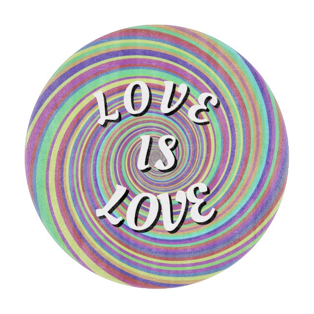 Love Is Love Pride Schneidebrett (Vorderseite)