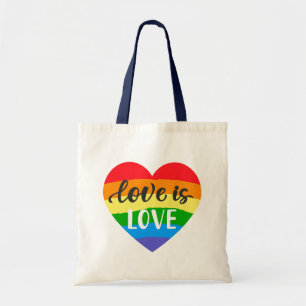 Love is Love Rainbow Heart Tragetasche