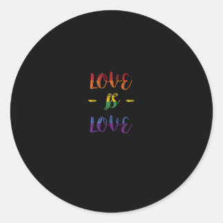 Love is Love Rainbow Pride Flag  Runder Aufkleber