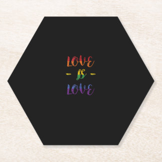 Love is Love Rainbow Pride Flag  Untersetzer