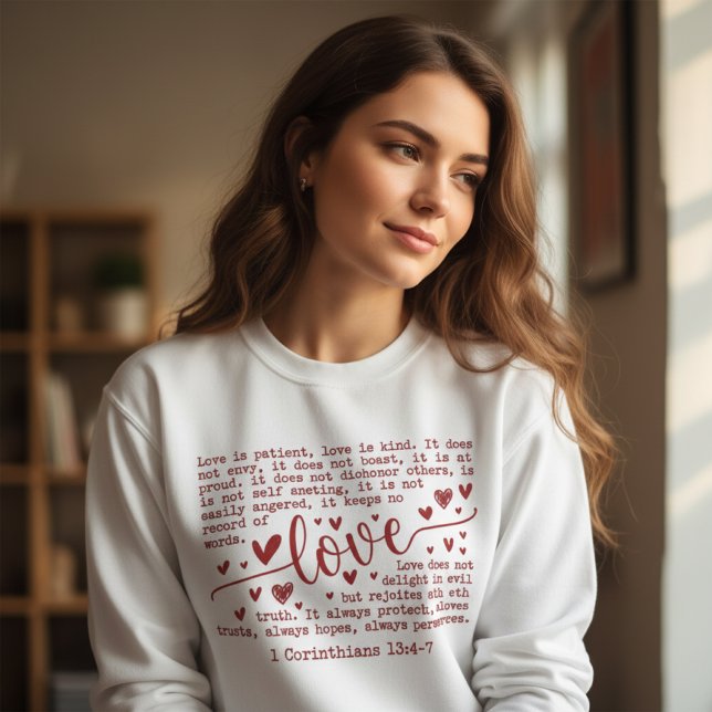 Love Is Patient 1 Corinthians 13 Christian Faith  Sweatshirt (Von Creator hochgeladen)