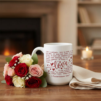 Love Is Patient Bible Verse 1 Corinthians 13 Love Kaffeetasse