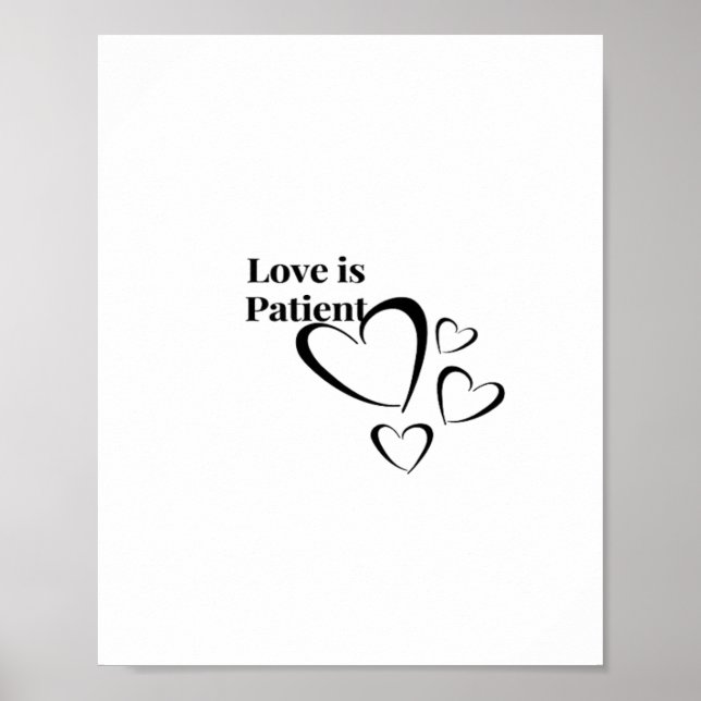 Love Is Patient Calm Aesthetic  Poster (Vorne)