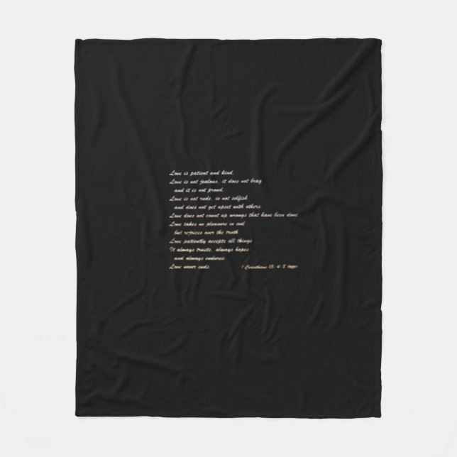 Love Is Patient Simple Inspirational Design  Fleecedecke (Vorderseite)