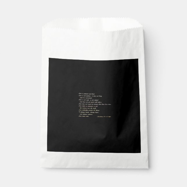 Love Is Patient Simple Inspirational Design  Geschenktütchen (Vorderseite)