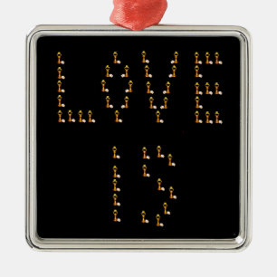 Love Is Silbernes Ornament