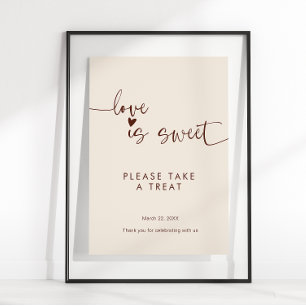 Love Is Sweet Bitte Nimm Ein Leckerli Boho Poster