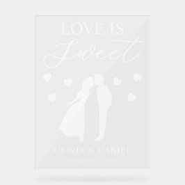 Love is Sweet Personalized Wedding Acrylschild