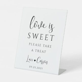 Love is Sweet Take A Treat Wedding Pedestal Sign Sockelschild