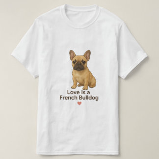 Love ist eine Französische Bulldogge – Süße realis T-Shirt