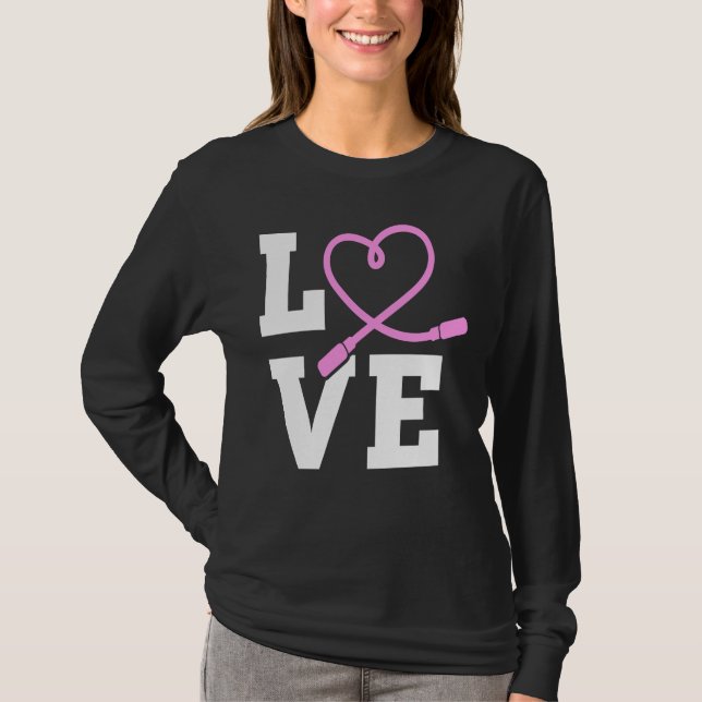 LOVE Jump Rope Skipping Jumping Sports T-Shirt (Vorderseite)