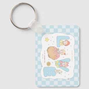 LOVE Kawaii Pastell-Alphabet-Illustration 💕🍓🐰 Schlüsselanhänger