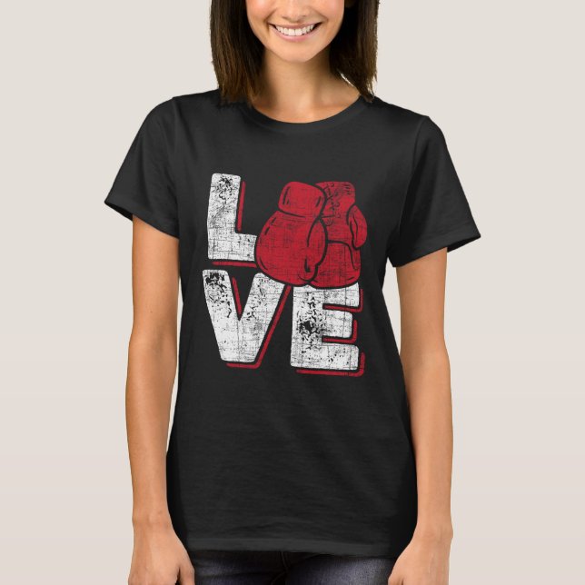 Love - Kickboxer Kickboxing Fitness Workout Martia T-Shirt (Vorderseite)