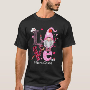 LOVE Krankenschwester Squad Niedlich Frohen Valent T-Shirt