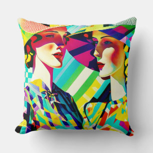 Love Ladys Retro Design Throw Kissen