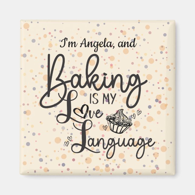 Love Language Baking Personalized Magnet (Vorne)