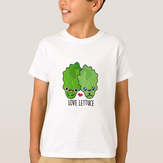 Love Lettuce Funny Veggie Pun T-Shirt (Vorderseite)