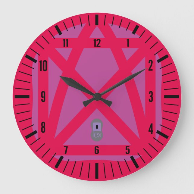 LOVE LEX PSTAN BY MASANSER PIXELAT GROßE WANDUHR (Vorderseite)