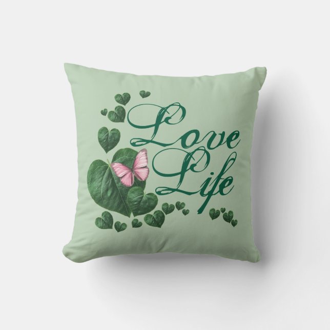 Love life throw pillow kissen (Vorderseite)