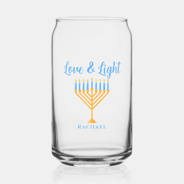 Love & Light Personalized Hanukkah Menorah Gift Dosenglas