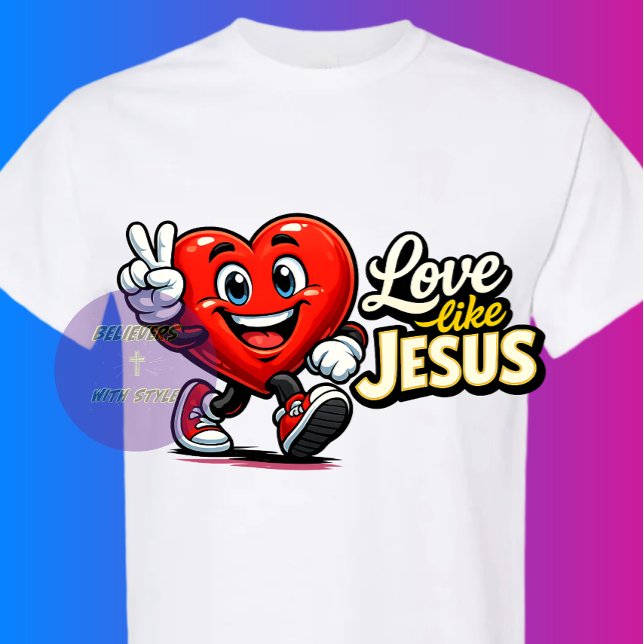 Love like JESUS - Heart - Christian T-Shirt (Von Creator hochgeladen)