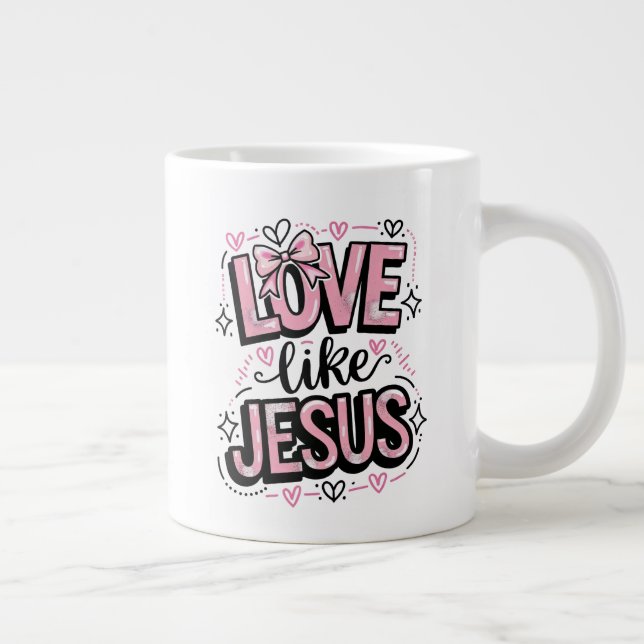 Love Like Jesus Jumbo-Tasse (Rechts)
